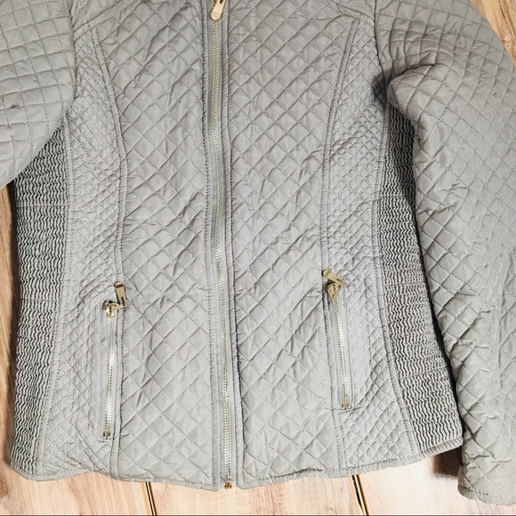 B&H Quilted Jacket, beige, sz M - Picture 2 of 11
